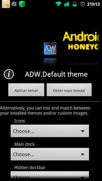 ADWLauncher EX opção temas