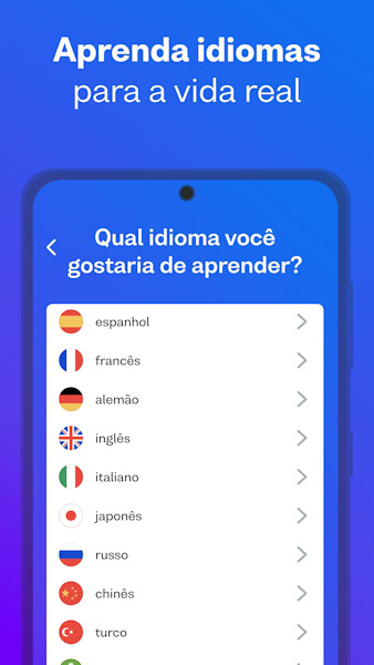 Bussu linguagens disponíveis