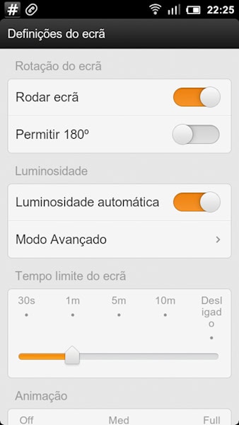 MIUI luminosidade