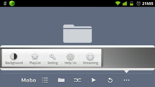 Mobo Player para Android opções