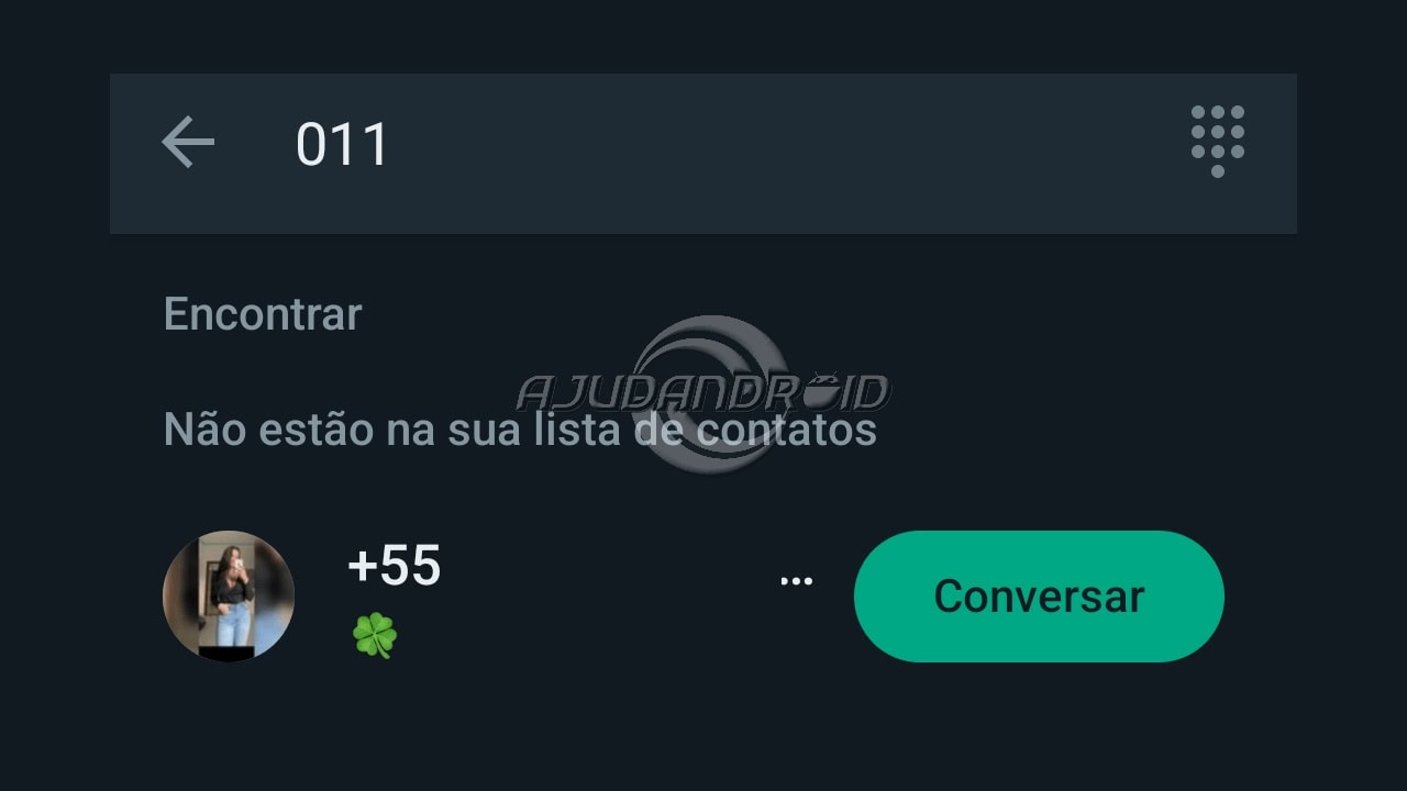 WhatsApp iniciar conversa com números desconhecidos (fora da lista de contato)