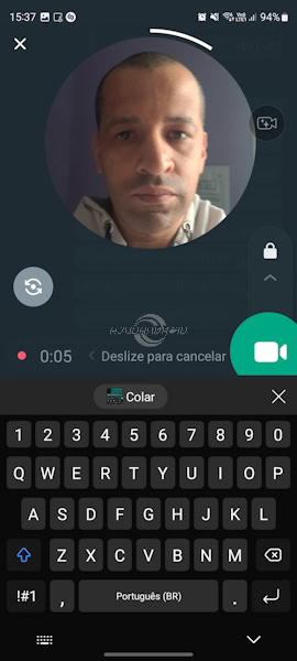 Mensagem de vídeo no WhatsApp