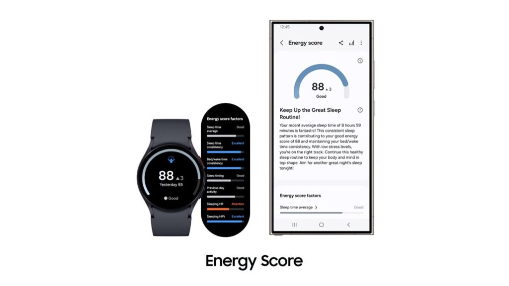 One UI 6 Watch, Galaxy AI, Energy Score, pontuação de energia