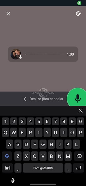 WhatsApp Status de voz 1 minuto de duração