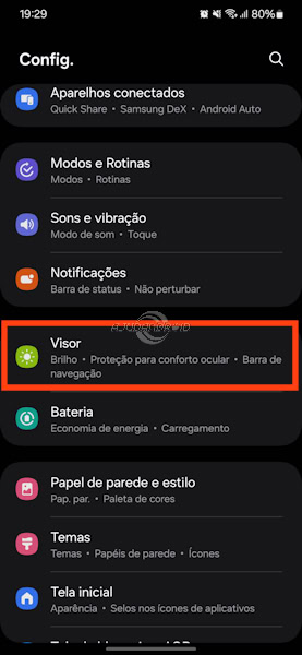 Android, brilho adaptável para a tela