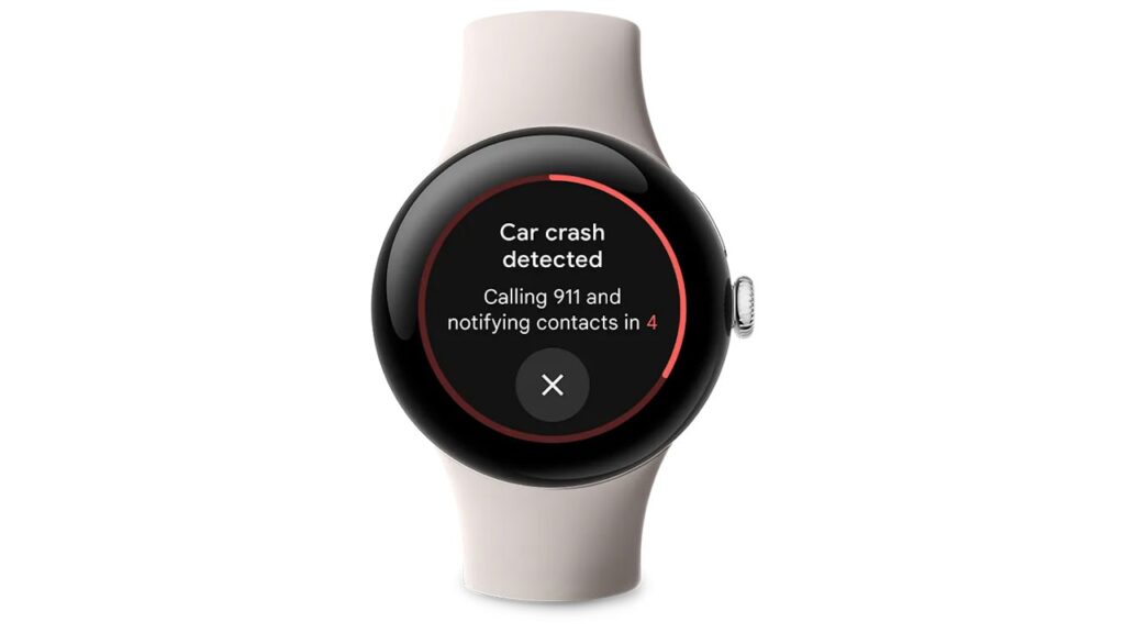 Google Pixel Watch 2 detecção de acidentes de carro