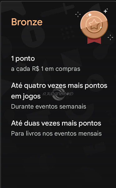Google Play Points no Brasil, nível bronze