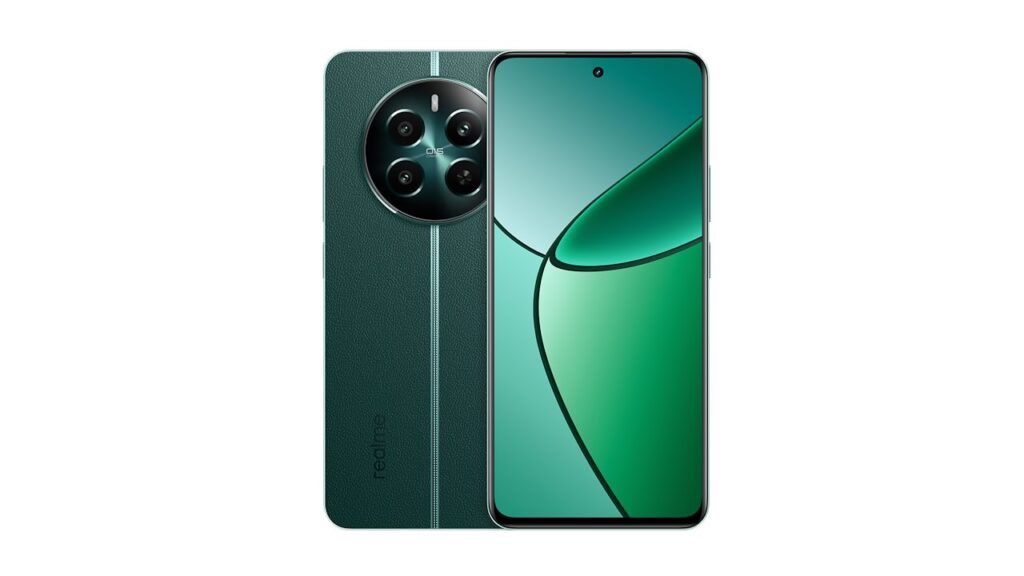 realme 12+ 5G frontal e traseira verde