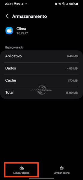 Como apagar dados de aplicativos