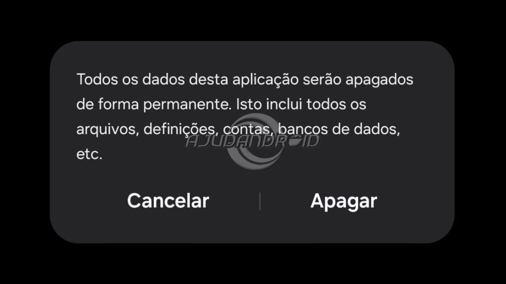 Como apagar dados de aplicativos