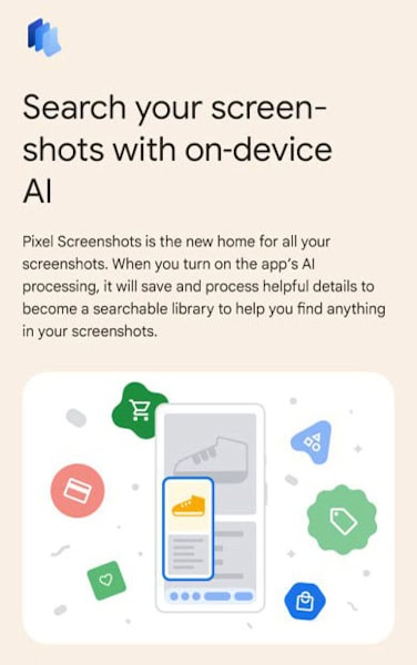 Google AI Pixel Screenshots