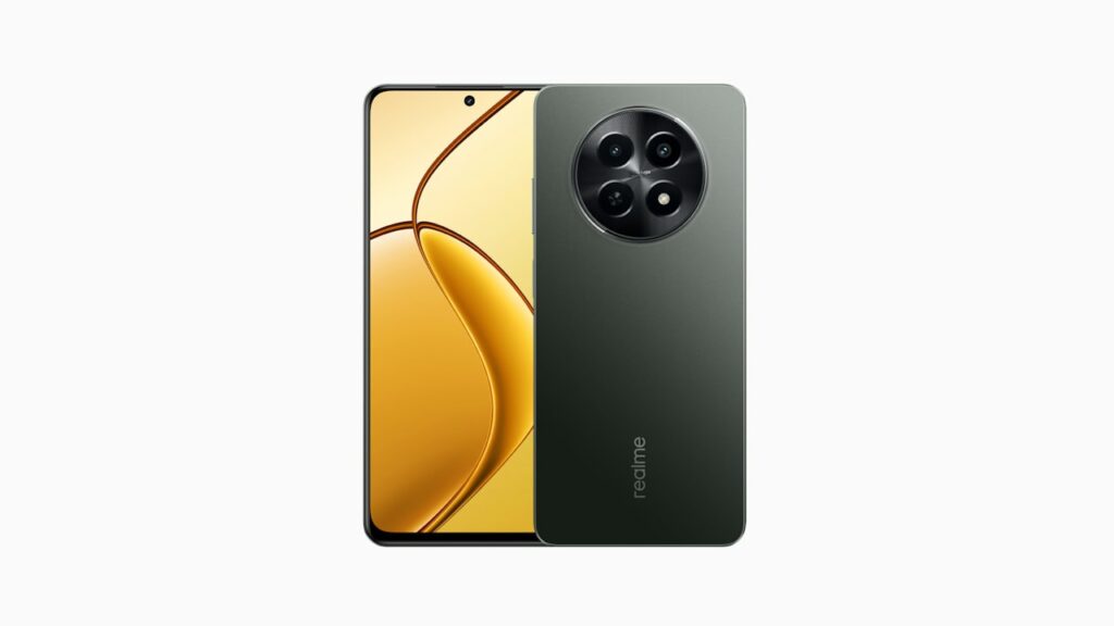 realme 12x 5G frente e traseira preta