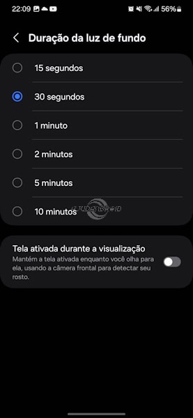 Como mudar o tempo que a tela desliga nos Samsung