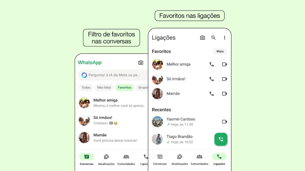 WhatsApp recurso favoritos é lançado