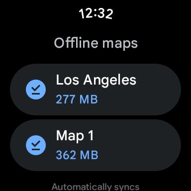 Google Maps, mapas off-line no Wear OS