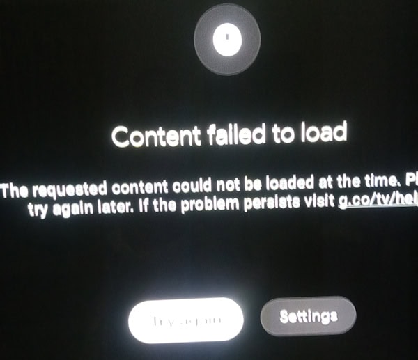 Google TV conteúdo não carregando na tela inicial