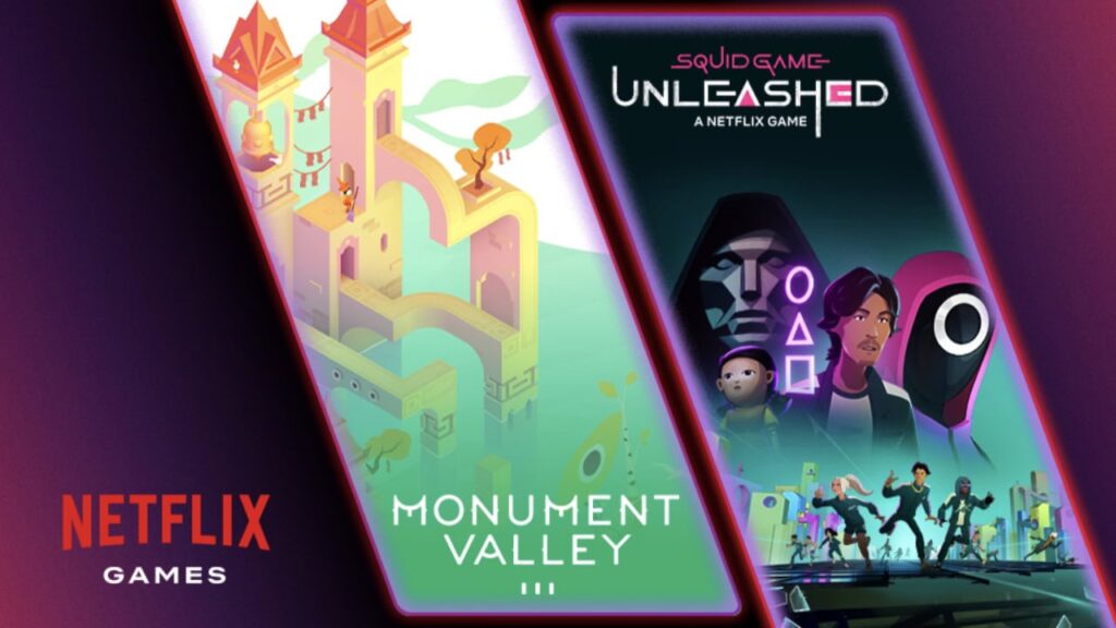 Netflix anúncio dos jogos Monument Valley 3 e Round 6