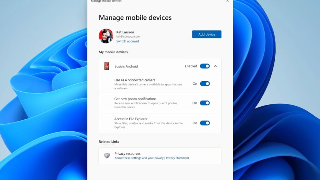 Windows 11 configuração do Explorador de Arquivos para acessar os arquivos no aparelho Android