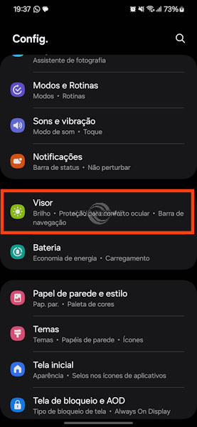 Como desligar o brilho adaptável nos Samsung Galaxy