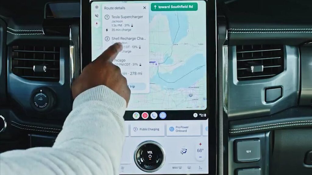 Android Auto, Google Maps nos Ford, carro elétricos