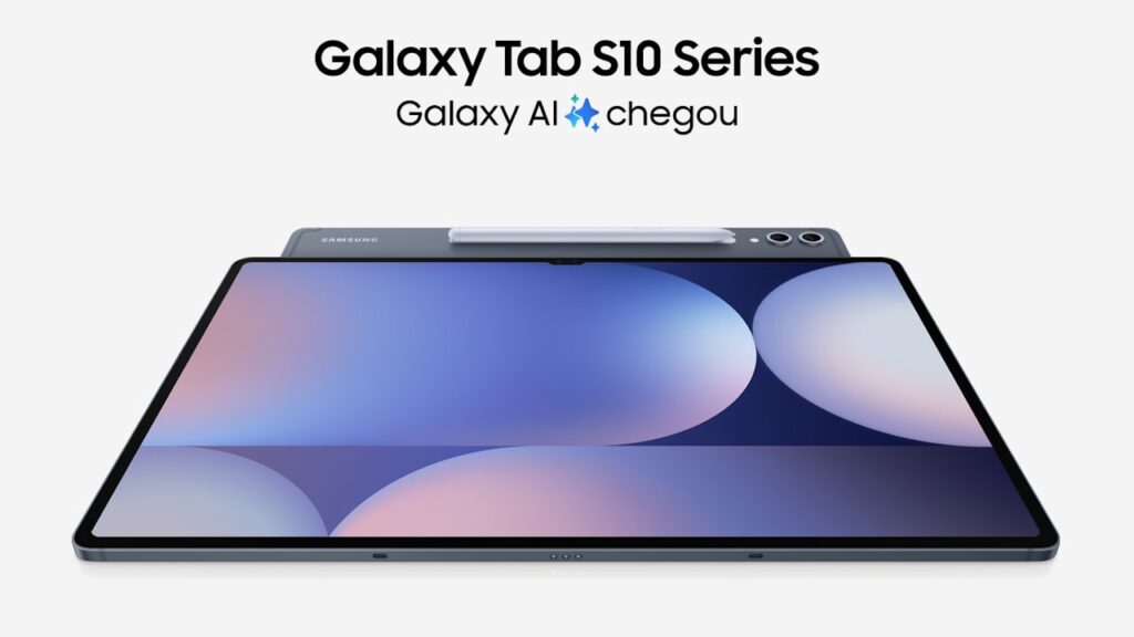 Galaxy Tab S10 Ultra com logo Galaxy AI