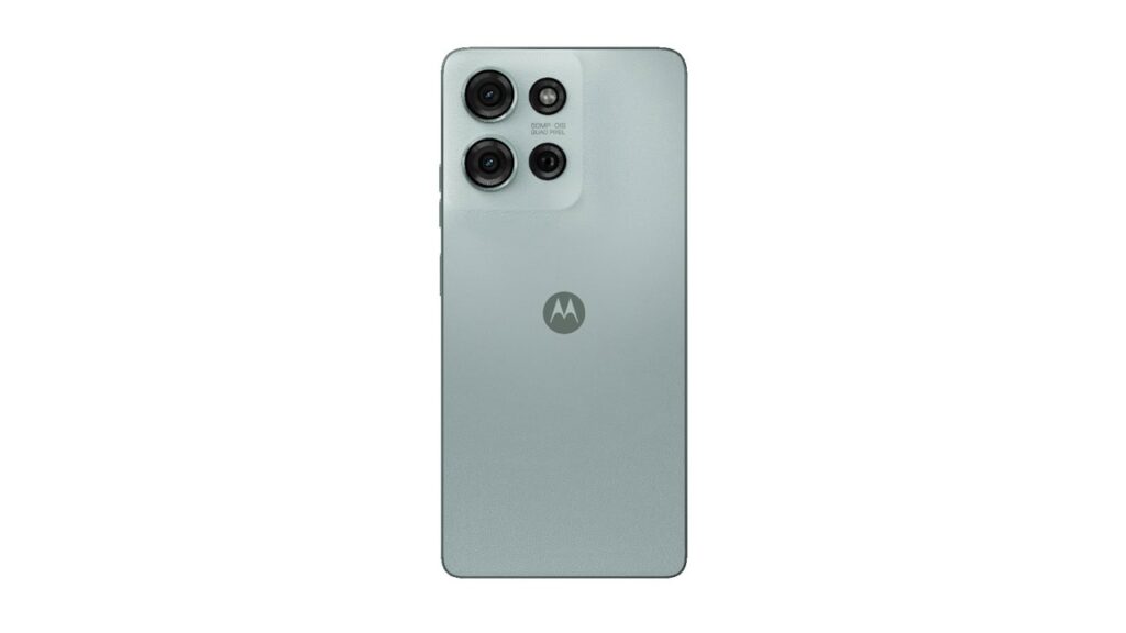 Moto G75 traseira na cor verde