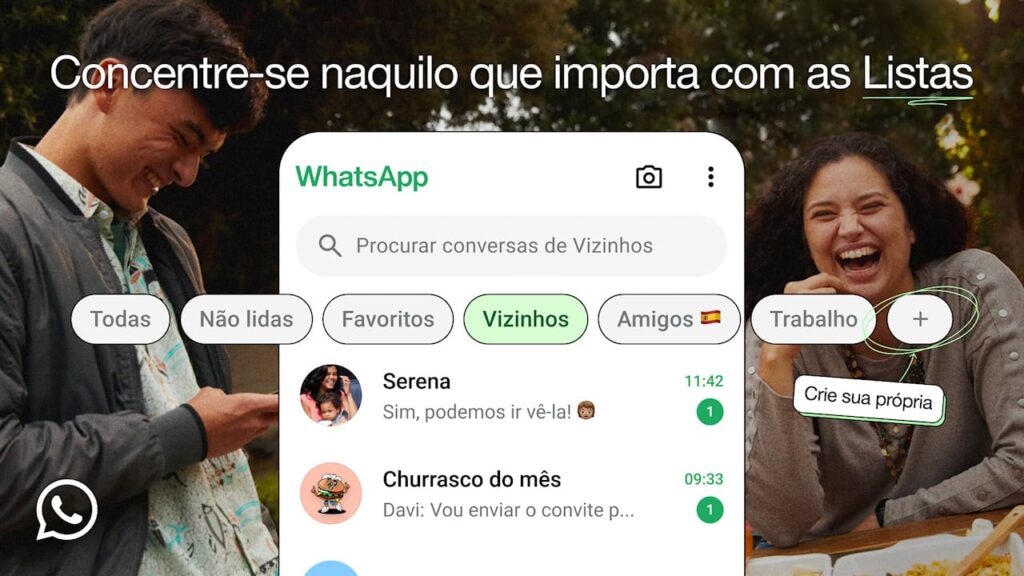 WhatsApp lista personalizadas