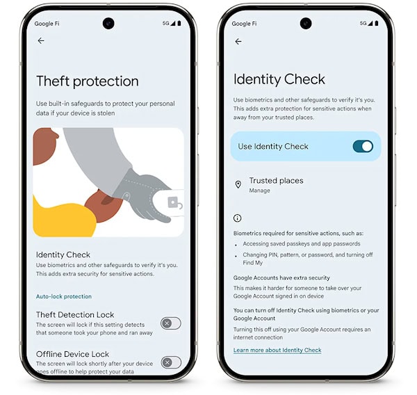 Google Pixel 9 Pro com recurso de verificação de identidade