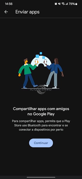 Google Play Store recurso de compartilhamento de aplicativos e jogos