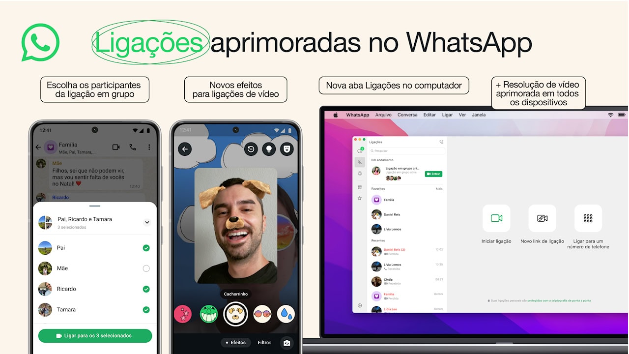 WhatsApp aprimoramentos em ligações